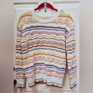 Mason & Belle Multicolor Striped Women's Knit Sweater-NWOT Size M
